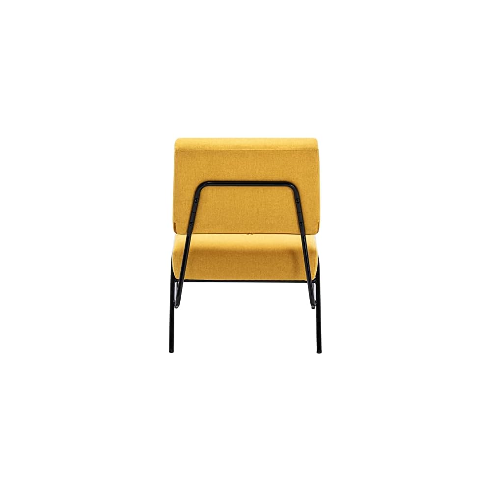 Mid Modern Chairs Wire Metal Frame Slipper Barrel Chair Chair for Living Room Meeting Room Yellow 26.5" x 29.7" x 31.8"