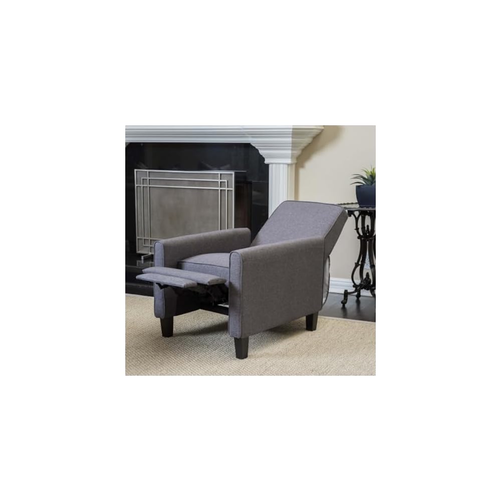 Dark Gray Upholstered Accent Chair - Stylish Fabric Armchair for Living Room, Bedroom, Office, or Guest Corner - Modern Design with Comfort and Versatility