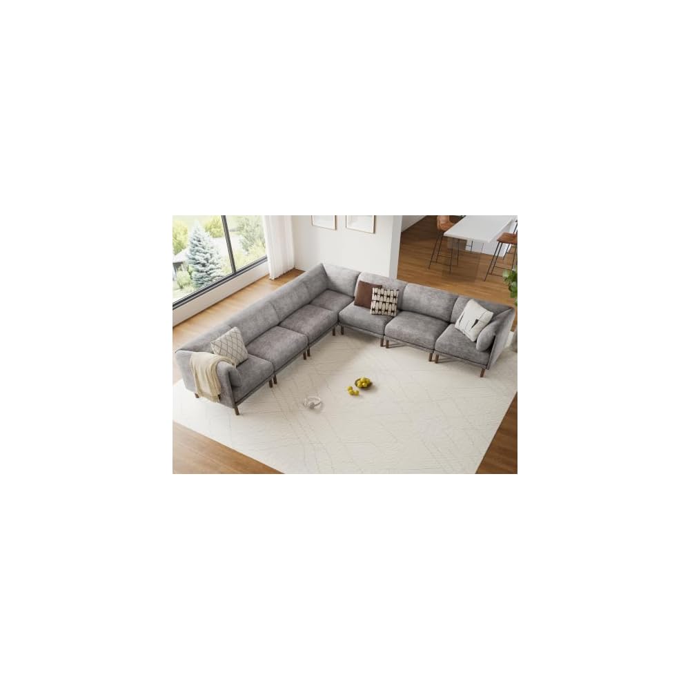 Cloud Sectional Couches for Living Room,Modular Sectional Sofa,Grey