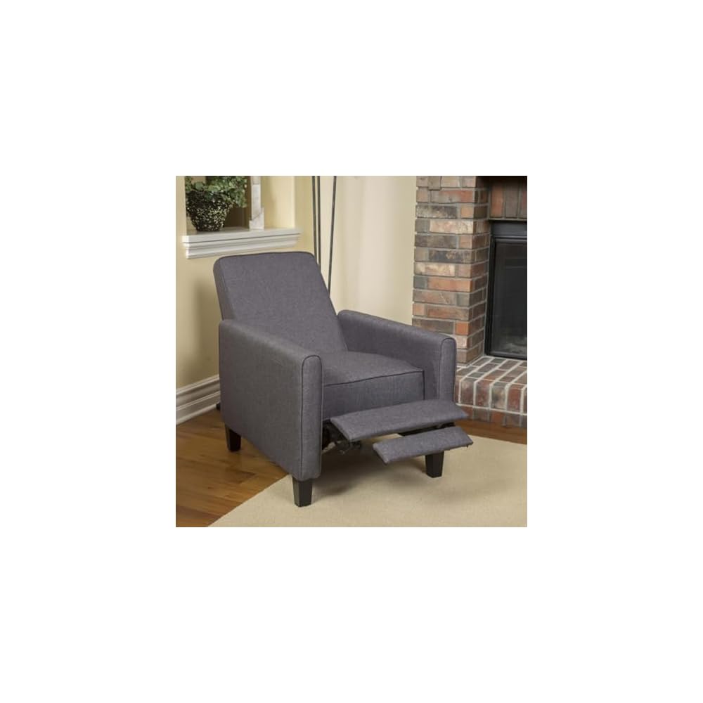 Dark Gray Upholstered Accent Chair - Stylish Fabric Armchair for Living Room, Bedroom, Office, or Guest Corner - Modern Design with Comfort and Versatility