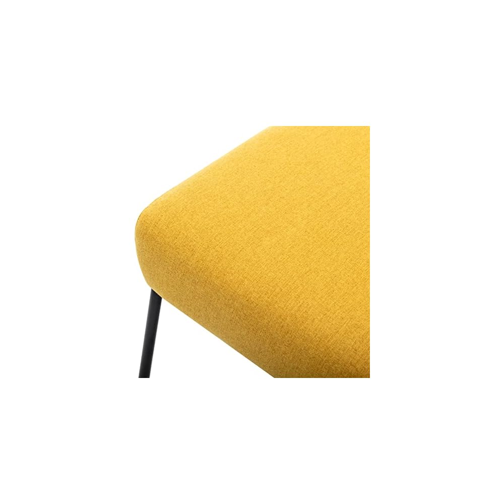 Mid Modern Chairs Wire Metal Frame Slipper Barrel Chair Chair for Living Room Meeting Room Yellow 26.5" x 29.7" x 31.8"