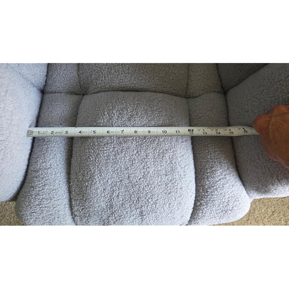 Teddy Upholstered Glider Rocking Chair, Comfy Accent Armchair