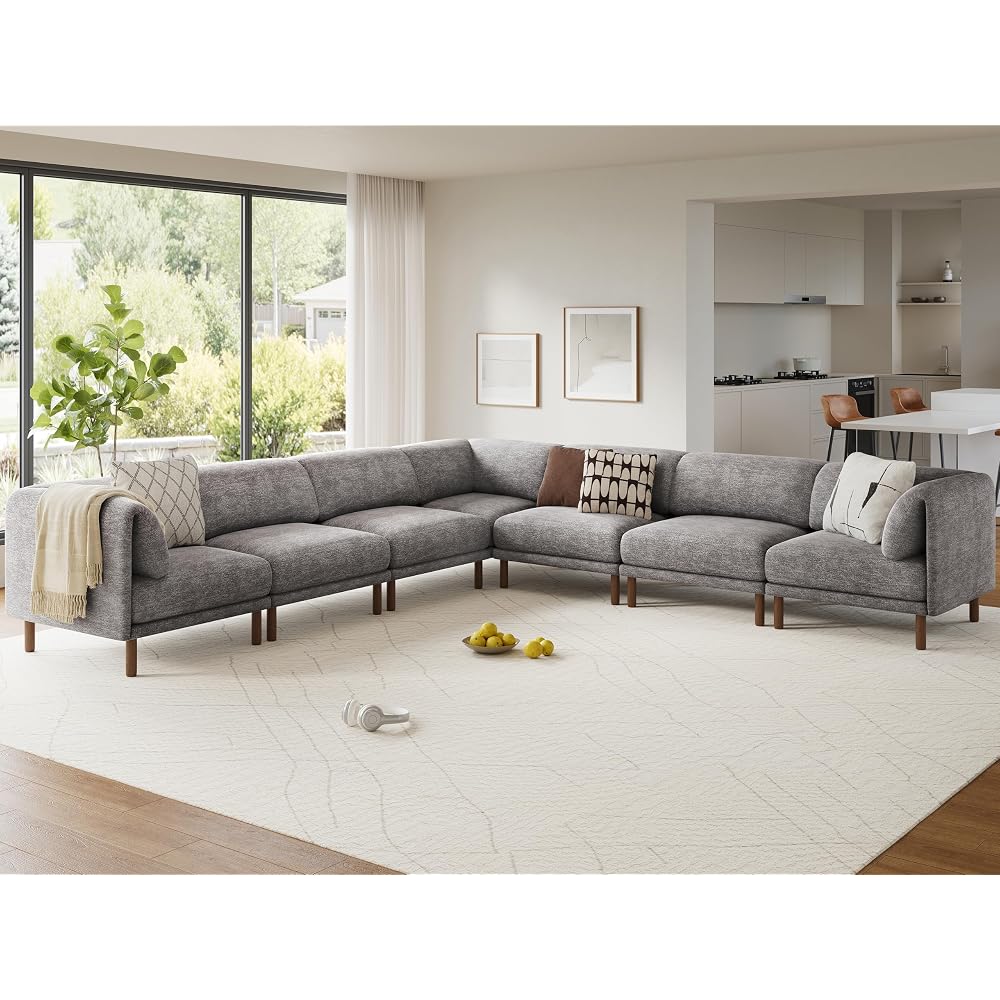 Cloud Sectional Couches for Living Room,Modular Sectional Sofa,Grey